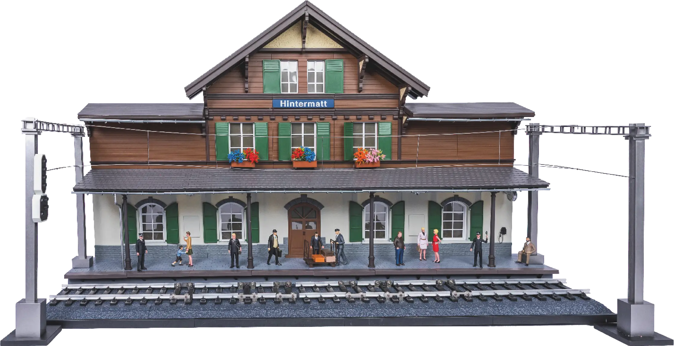 Der Bahnhof von Hintermatt als Diorama