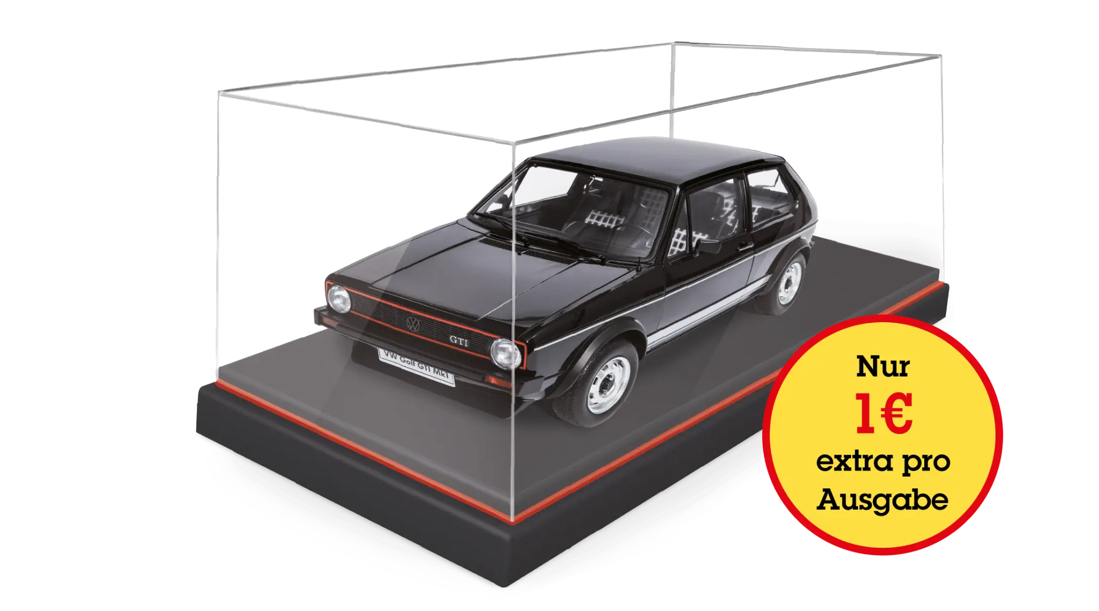 Premium-Vitrine im GTI-Look für den Golf GTI