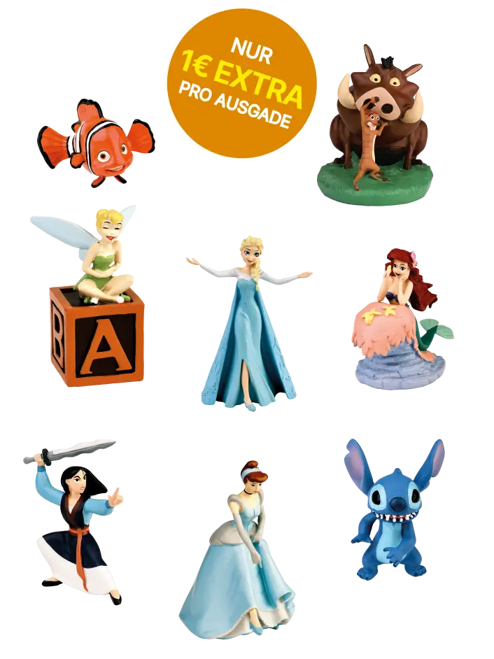 8 zauberhafte Disney-Figuren für 1€ extra