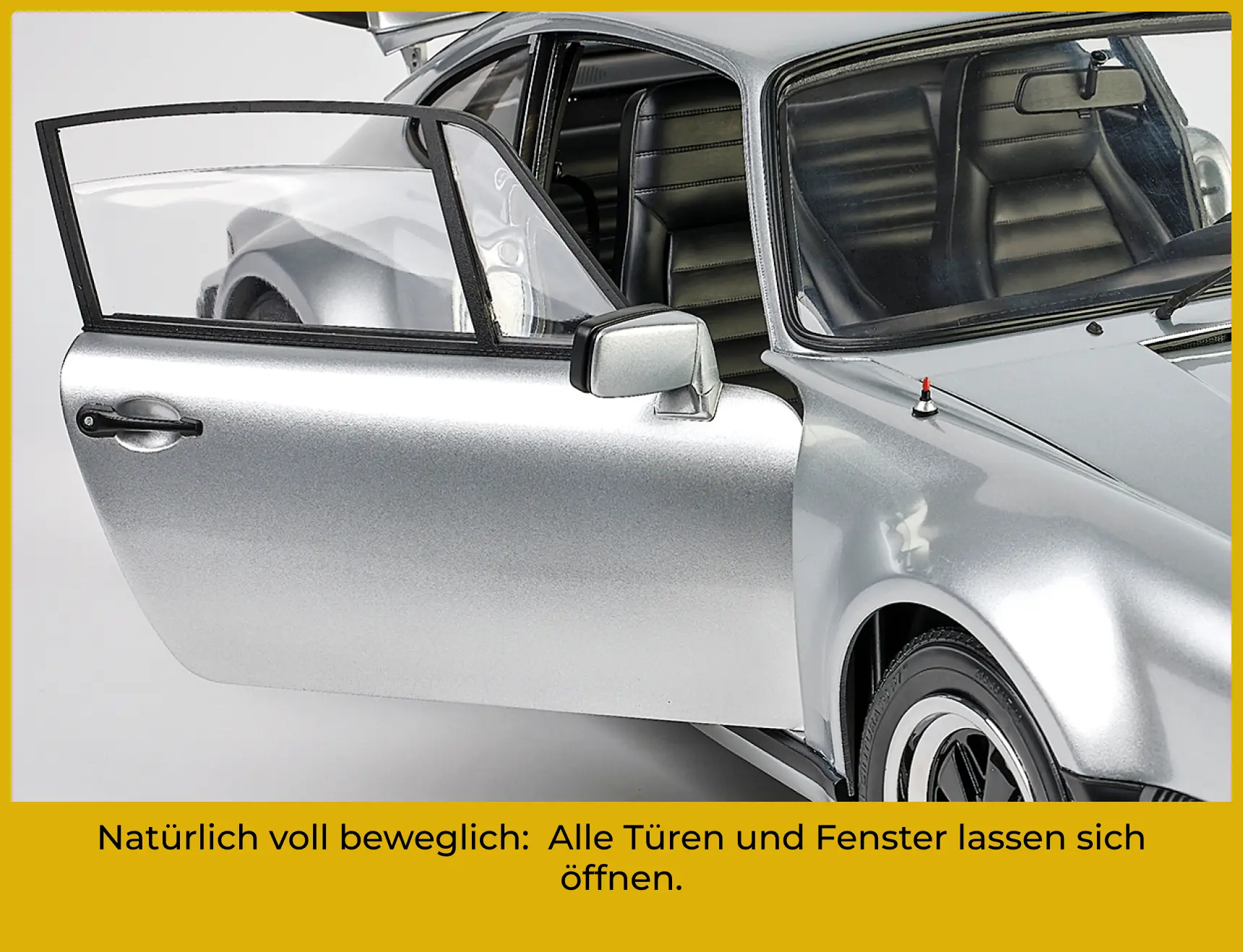 Die ferngesteuerten Kolbenbewegungen in den Zylindern lassen sich durch das teiltransparente Kurbelgehäuse (eingerahmt) bestens beobachten!