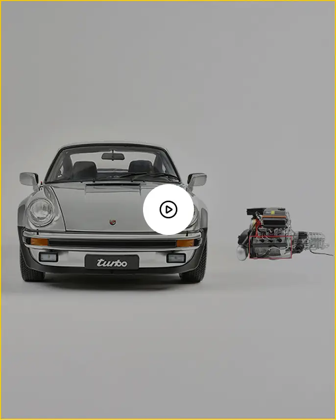 Der Original-Rennwagen bei einer Rallye