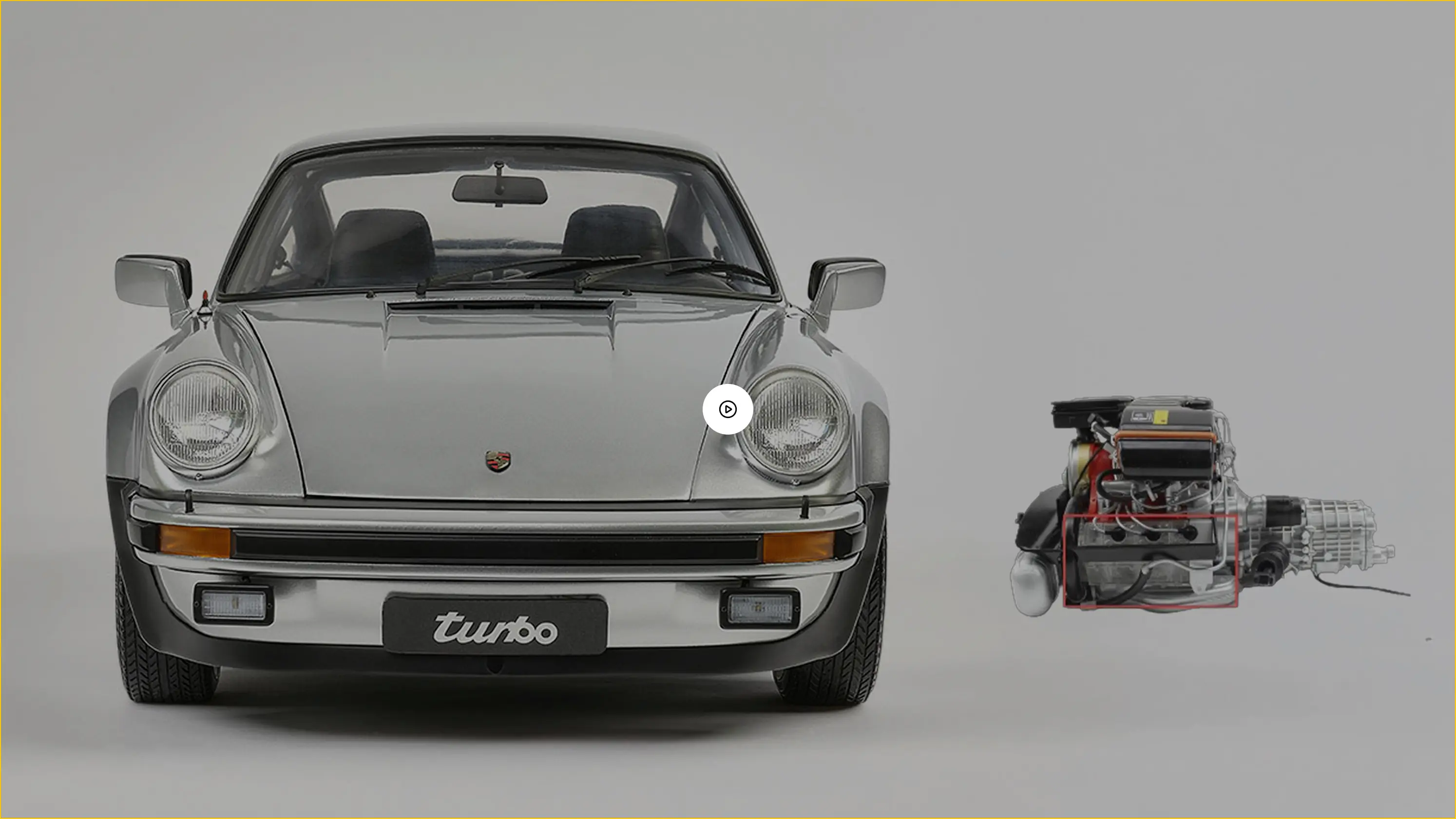 Der Original-Rennwagen bei einer Rallye